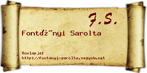 Fontányi Sarolta névjegykártya